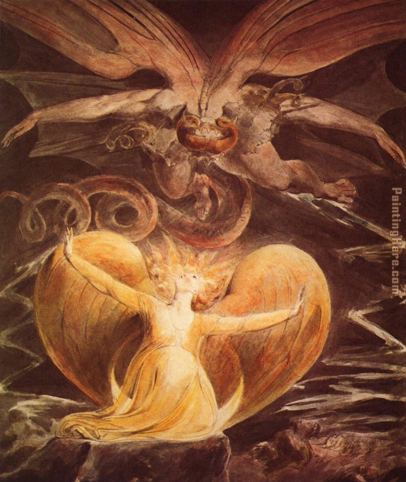 William Blake The Great Red Dragon and the Woman Clothed with Sun